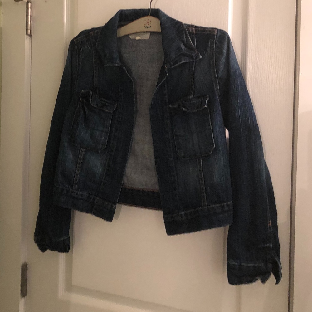 Current/Elliott cropped denim jacket - size 1